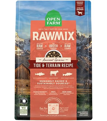 Open Farm RawMix Dog Kibble, Grain-Free Tide & Terrain Recipe, 3.5 lb Bag