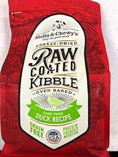 Stella & Chewy's Raw Coated Kibble Cage-Free Duck Recipe Dry Dog Food, 3.5 lb