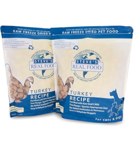 Steve's Real Food Dog & Cat Frozen Raw Turkey Nuggets 5 lb