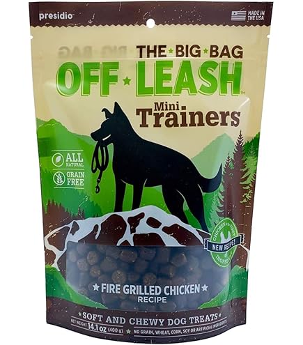Off-Leash Mini Trainers Fire Grilled Chicken Dog Treats, 12 oz