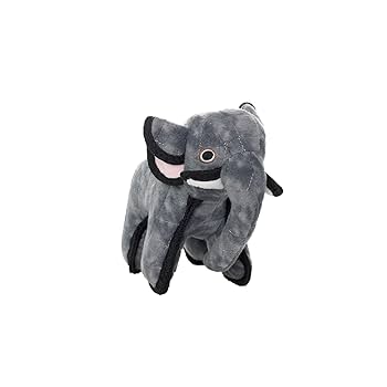 Tuffy Jr Zoo Elephant Dog Toy - Durable Plush for Small to Medium Dogs