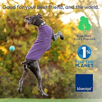 Gold Paw Series Fleece Dog Coat - Marine Blue - Size [Choose Size] - Stretchy, Warm Pet Sweater