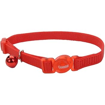 Coastal Pet Safe Cat Nylon Adjustable Breakaway Collar - Red, 3/8" x 8-12"
