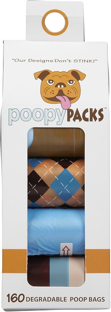 Metro Paws Poopy Packs Dog Waste Bags, Orange, 8 Rolls