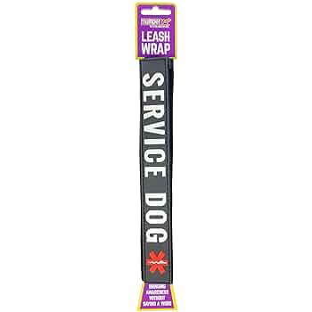 Multipet Service Dog Leash Wrap - Double Sided Safety Identifier