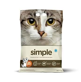 Intersand Simple Clumping Cat Litter - 40 lb Bag, Natural Clay, Unscented