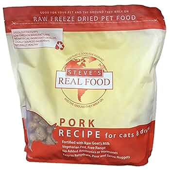 Steve's Real Food Freeze Dried Pork Nuggets Dog & Cat Food - 1.25 lb
