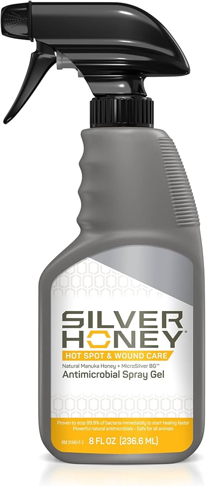 Absorbine Silver Honey Hot Spot & Wound Care Spray Gel for Dogs, Cats, Small Animals - 8oz