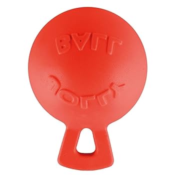 Jolly Pets Tug-N-Toss Ball - Blue, 10 Inch - Dog Toy with Handle - Durable & Floating