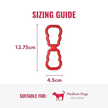 KONG Tug Toy - Durable Rubber Dog Toy for Tug of War - Medium to Large Dogs