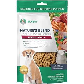 Dr. Marty Nature's Blend Puppy Freeze-Dried Raw Dog Food, 6 oz - Healthy Growth Formula