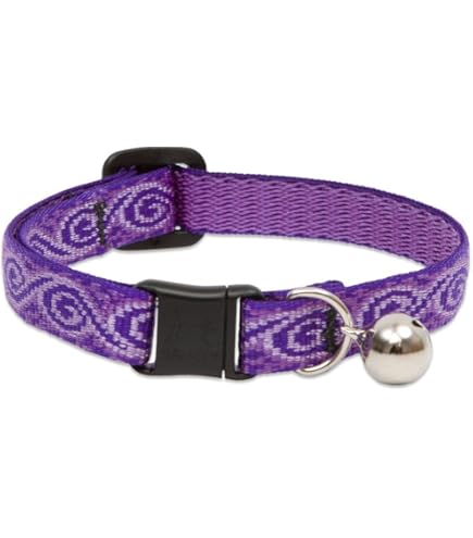 LupinePet Originals Cat Collar - 1/2 Inch Wide, 8-12 Inch, Breakaway Safety Collar
