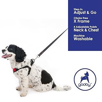 Gooby Comfort X Step-in Harness - Choke Free Dog Harness, Red, Large