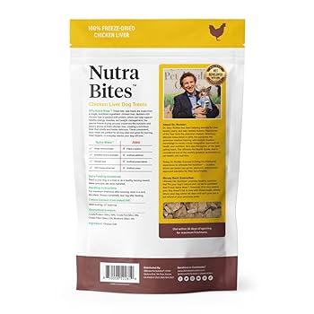 ULTIMATE PET NUTRITION Nutra Bites Freeze Dried Raw Chicken Liver Dog Treats 4oz