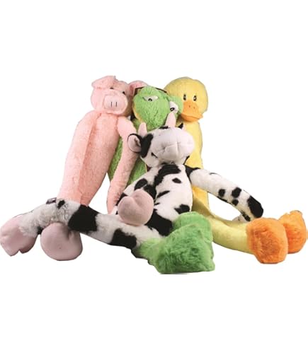 Multipet Pet Envy Swingin' Slevins Dog Toy, 27 inch, Assorted Styles - Plush Squeaky Toy for Dogs