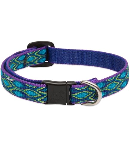 LupinePet Originals Turtle Reef Cat Safety Collar, 8-12", 1/2" Wide, Breakaway