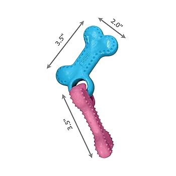 Kong ChewStix Puppy Link Bone Medium Dog Toy - Durable Teething Chew for Puppies