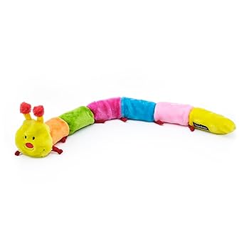 ZippyPaws Caterpillar Plush Dog Toy - Extra Large with 6 Blaster Squeakers