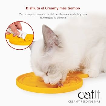 Catit Creamy Treat Feeding Mat - Fish Shaped Lickable Silicone Placemat for Cats