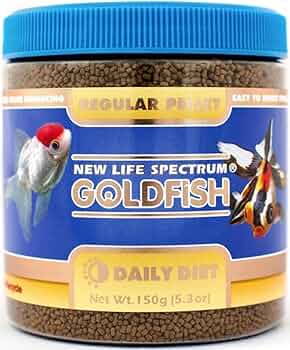 New Life Spectrum Goldfish Regular Pellets - 150g Naturox Series, Color Enhancing Sinking Food for Goldfish