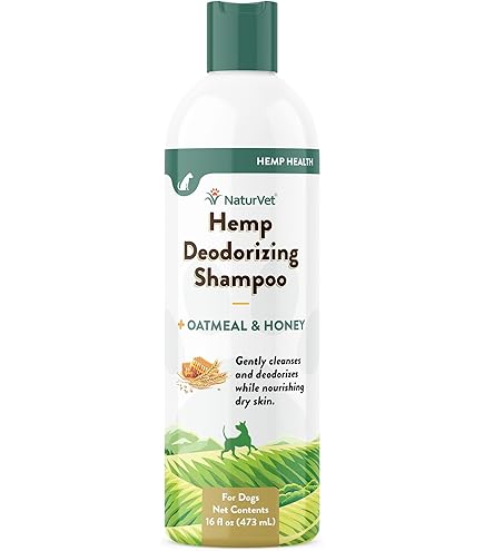 NaturVet Hemp Shampoo & Conditioner 2-in-1 for Dogs with Argan & Coconut Oil, 16 oz