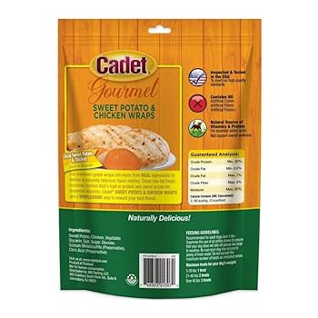 Cadet Gourmet Sweet Potato & Chicken Wraps Dog Treats, 14 oz