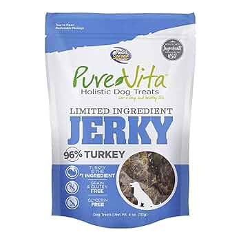 NutriSource PureVita Turkey Jerky Dog Treats - Limited Ingredient, 4 oz