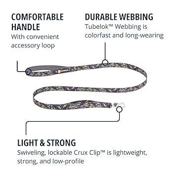 Ruffwear Front Range Dog Leash - 5 ft Padded Lead - Deep Jungle