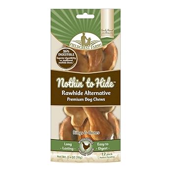 Fieldcrest Farms Nothin' to Hide Chicken Rings & Bones Dog Chews - 12 Pack, 2.4 oz