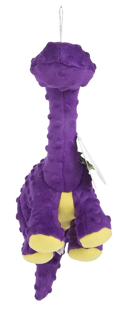 GoDog Dino Bruto Purple Large Dog Toy with Chew Guard