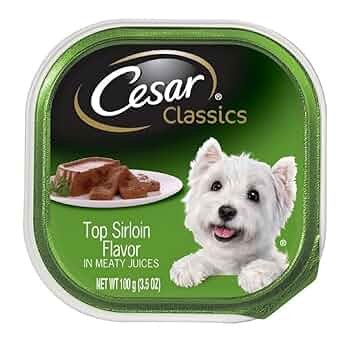 Cesar Classics Top Sirloin Flavor in Meaty Juices Wet Dog Food, 3.5 oz