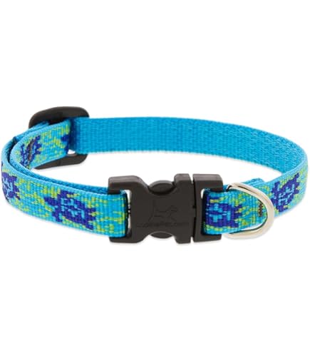 LupinePet Originals Sea Glass Dog Collar - 1/2 inch - 8-12" Adjustable
