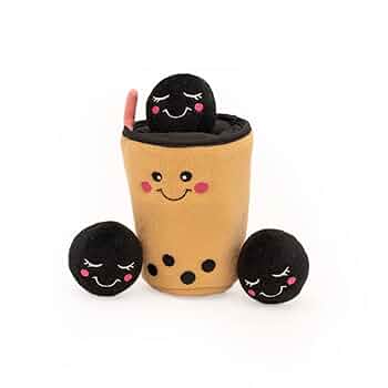ZippyPaws Zippy Burrow Boba Milk Tea Interactive Dog Toy