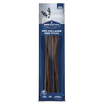 Barkworthies Collagen Beef Sticks Dog Treats, 12 Inch, 2-Pack, Grain Free