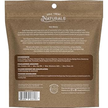 Dog Treat Naturals Sweet Potato & Quinoa Superfood Sticks - 10 oz All Natural Dog Treats