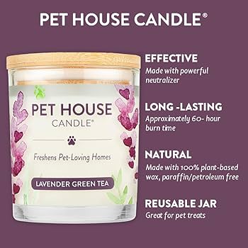 Pet House Candle - Lavender Green Tea - 9 oz