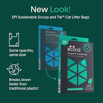Boxiecat Scoop & Tie Litter Bags - 120 Count - Pet Waste Disposal
