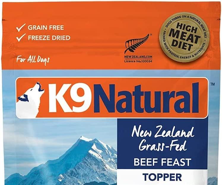K9 Natural Dog Freeze Dried Beef Feast Topper - 5oz Grain-Free Raw Food