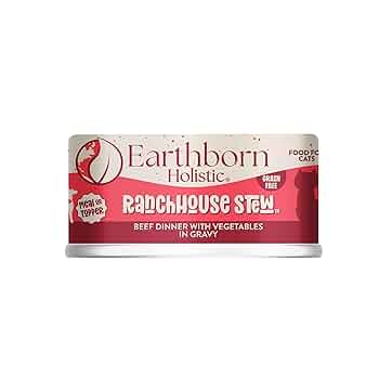 Earthborn Holistic Ranch House Stew Grain-Free Wet Cat Food, 5.5 oz Can