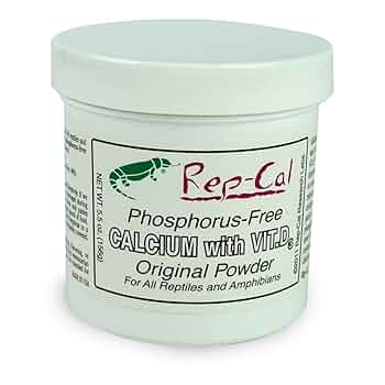 Rep-Cal Phosphorous-Free Calcium with Vitamin D3 Original Powdered Supplement - 5.5 oz Reptile Vitamin