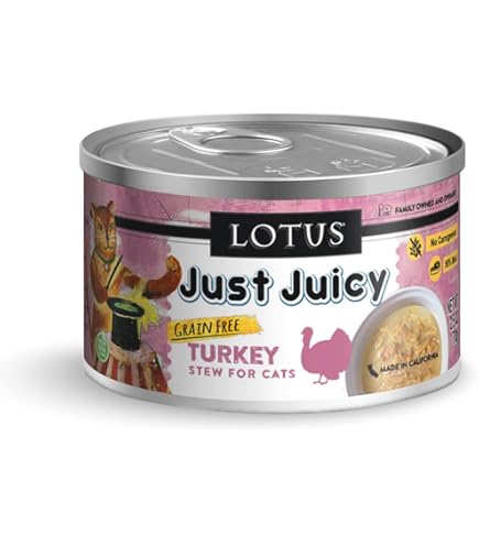 Lotus Cat Just Juicy Turkey Stew 2.5oz - Grain-Free Wet Canned Food