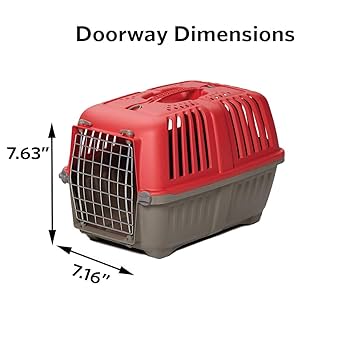 Midwest Spree 19-Inch Pet Carrier - Red - Hard Sided Travel Kennel for Small Dogs, Cats, and Small Animals