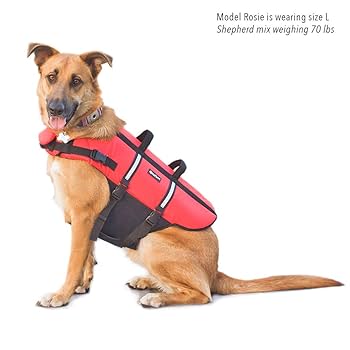 ZippyPaws Adventure Dog Life Jacket - Red - X-Large - Dog Life Vest for Swimming & Boating