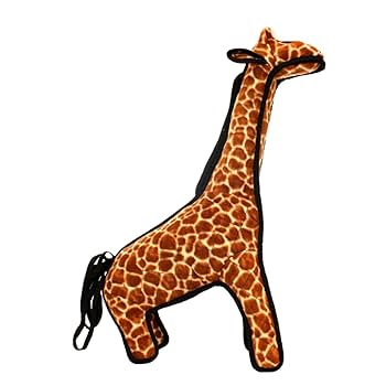 VIP Tuffy Zoo Durable Giraffe Plush Dog Toy - Brown, Regular, 6 Inch