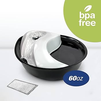 Pioneer Pet Raindrop Fountain - 60 oz Plastic Pet Drinking Fountain