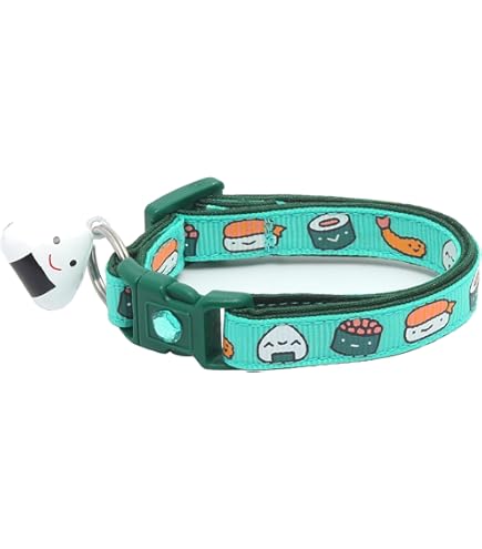 Up Country Sushi Dog Collar, Large (15-21 inches), 1 inch Wide