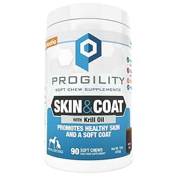 Nootie Progility Skin & Coat Krill Oil Dog Supplement - 90 Soft Chews
