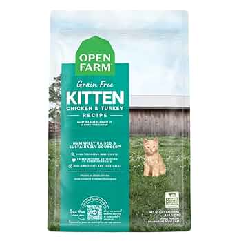 Open Farm Grain-Free Kitten Recipe, Chicken & Turkey, 2 lb Dry Cat Food