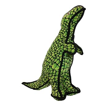 Tuffy Dinosaur T-Rex Dog Toy - Durable Plush Green Dinosaur for Dogs, 19.5-27 inches