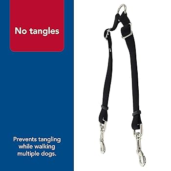 Coastal Pet 2 Dog Coupler Adjustable 3/4" x 24"-36" - Red